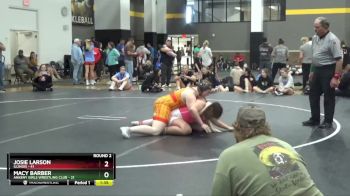 190 lbs Round 2 (16 Team) - Josie Larson, Illinois vs Macy Barber, Ankeny Girls Wrestling Club