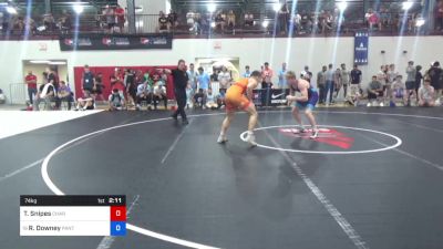 74 kg Round Of 16 - Thomas Snipes, Charleston Regional Training Center vs Ryder Downey, Panther Wrestling Club RTC