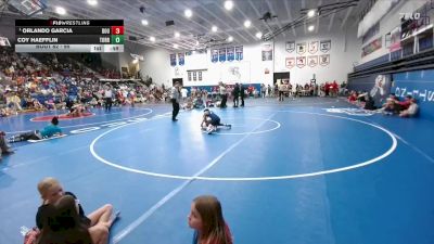 95 lbs Quarterfinal - Orlando Garcia, Douglas Middle School vs Coy Haefflin, Torrington Middle School
