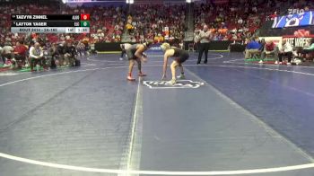 2A-165 lbs Cons. Round 3 - Layton Yager, Estherville Lincoln Central vs Taevyn Zinnel, Algona