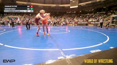 110 lbs Consi Of 16 #2 - Charlie Flythe, Capital City Wrestling Club vs Denver Wolf, Cowboy Wrestling Club