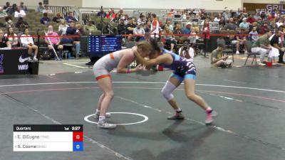 65 kg Quarters - Claire DiCugno, Team Tornado Wrestling Club vs SaVannah Cosme, Sunkist Kids Wrestling Club