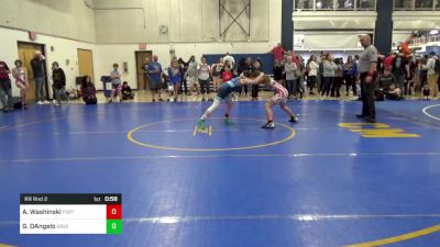 88-100 lbs Rr Rnd 2 - Abby Washinski, Fort Cherry vs Gianna DAngelo, Greensburg Salem