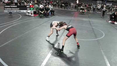 80 lbs Round Of 16 - Logan Thomas, Wrecking Crew Wrestling Academy vs Clinton Chalkley, Highlanders