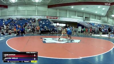 130 lbs Cons. Round 2 - Izzie Evitch, WI vs Jamyra Wells, IL