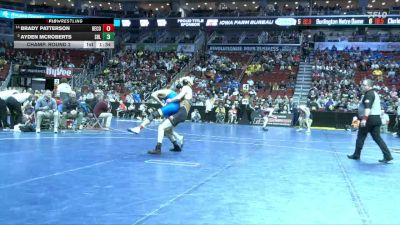 2A-150 lbs Champ. Round 2 - Ayden McRoberts, Sergeant Bluff-Luton vs Brady Patterson, Benton Community