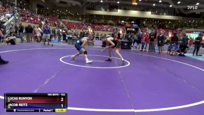 132 lbs Cons. Round 2 - Lucas Runyon, IA vs Jacob Reitz, KS