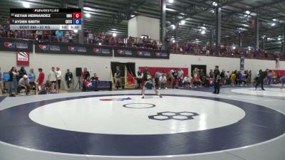 57 kg Champ. Rd Of 32 - Keyan Hernandez, Hawkeye Wrestling Club vs Ayden Smith, Cyclone Regional Training Center