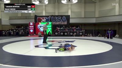 43 lbs 1st Place Match - Mason Morton, Perry Meridian Wrestling Club vs Isaac Wicks, Englewood Live Wire Wrestling Club