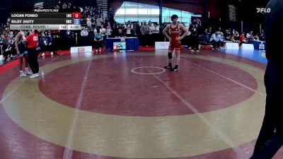 65kg Cons. Round 1 - Logan Fonso, Lakehead Wrestling Club vs Riley Jhuty, Bhullar Wrestling Club