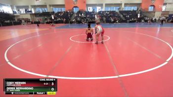 133 lbs Cons. Round 4 - Cody Merwin, Cortland State vs Derek Bernardino, St. John Fisher