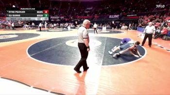 1A 165 lbs Champ. Round 1 - Eli Burns, Aledo (Mercer County) vs Ryne Peavler, Shelbyville