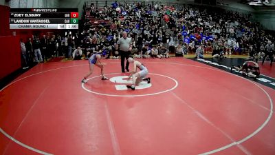 107 lbs Champ. Round 1 - Zoey Elsbury, Laurel Highlands Hs vs Landon Vantassel, Corry Area Hs