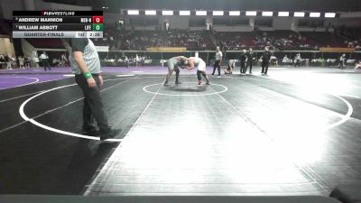 285 lbs Quarterfinal - Andrew Mannion, Menlo-NCWA vs William Abbott, Life