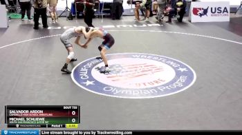 120 lbs Cons. Round 3 - Michael Schliewe, South San Francisco Gator WC vs Salvador Ardon, Camarillo High School Wrestling