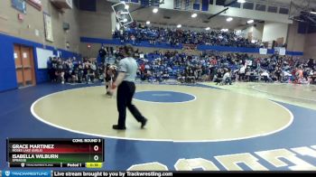 105lbs Cons. Round 3 - Isabella Wilburn, Sprague vs Grace Martinez, Moses Lake (Girls)