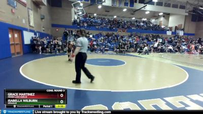 105lbs Cons. Round 3 - Isabella Wilburn, Sprague vs Grace Martinez, Moses Lake (Girls)