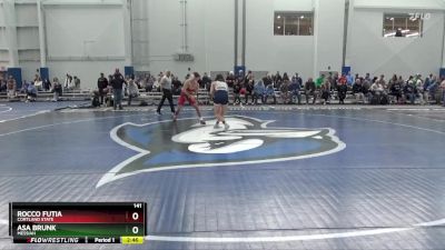 141 lbs Quarterfinal - Rocco Futia, Cortland State vs Asa Brunk, Messiah