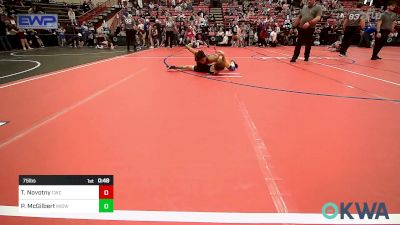 75 lbs Semifinal - Tucker Novotny, Cowboy Wrestling Club vs Paxtyn McGilbert, Midwest City Bombers Youth Wrestling Club