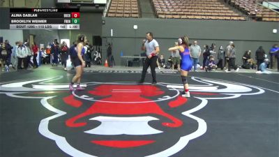 115 lbs Consi Of 4 - Alina Dablan, Buchanan vs Brooklyn Weimer, Frontier