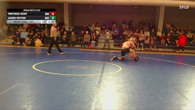 157 lbs Champ. Round 3 - Jaden Vetter, Barton vs Treyson Hunt, Western Wyoming College