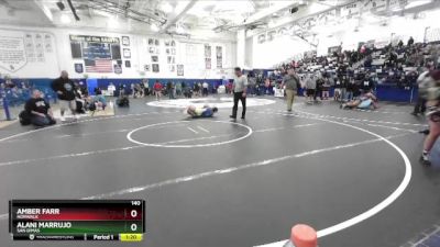 140 lbs Semifinal - Amber Farr, Norwalk vs Alani Marrujo, San Dimas