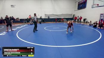 70 lbs Cons. Semi - Winston Barrett, Big Horn Middle School vs Tristan Bohannon, Dean Morgan