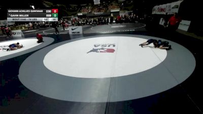 74 lbs Champ. Rd Of 32 - Gavin Miller, RBWC (Rancho Bernardo Wrestling Club) vs Giovanni Achillies Quintanar, Central Catholic Wrestling Club