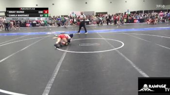 110 lbs Semifinal - Camila Martinez, South Central Punisher vs Emjay Marez, Garden City Wrestling Club