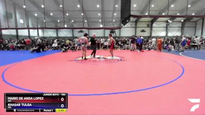 190 lbs Champ. Round 2 - Mario De Anda Lopez, WA vs Khasar Tulga, WA