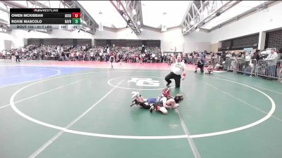 41-T lbs Quarterfinal - Owen McKibban, All I See Is Gold Academy vs Roxie Mascolo, Bayport-Blue Point