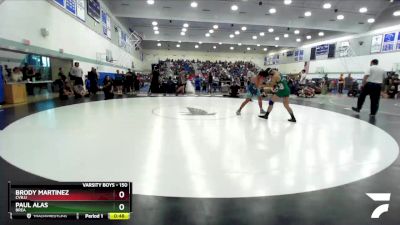 150 lbs Cons. Round 2 - Paul Alas, Brea vs Brody Martinez, Cvbjj