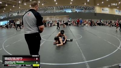 92 lbs Round 3 (6 Team) - Gracelynn Watts, Crossroads Wrestling vs Maximilian Truong, Rough House