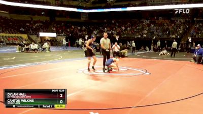 113 Class 1 lbs Cons. Round 2 - Dylan Hall, St. Pius X (Kansas City) vs Canton Wilkins, West Platte