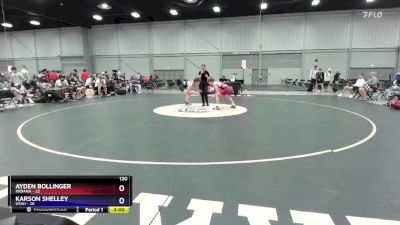 120 lbs Placement Matches (8 Team) - Ayden Bollinger, Indiana vs Karson Shelley, Utah