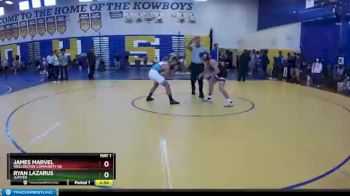 132 lbs Quarterfinal - James Marvel, Wellington Community Hs vs Ryan Lazarus, Jupiter