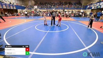 85-90 lbs Quarterfinal - Aiden Smith, Glenpool Youth Wrestling vs Pippa McCall, Fort Gibson Youth Wrestling