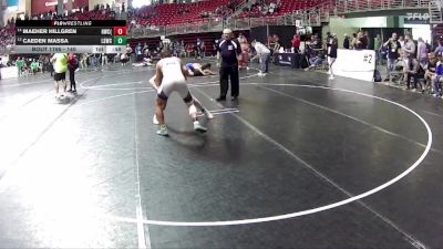 140 lbs Cons. Round 3 - Maeher Hillgren, Hawks Wrestling Club (Lincoln) vs Caeden Massa, Lincoln Squires Wrestling Club