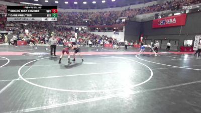 120 lbs Cons. Round 2 - Dane Kreutzer, Menomonie vs Miguel Diaz Ramirez, Waukesha Wrestling Club