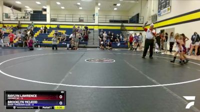 45 lbs Round 3 (3 Team) - Brooklyn McLeod, Bison Takedown Club vs Raylyn Lawrence, Mayhem WC