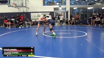 174 lbs Cons. Round 2 - Wylee Lindeen, Eastern Oregon University (OR) vs Maximus Zamora, Menlo (Calif.)