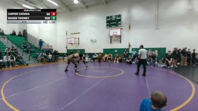 215 lbs Round 5 (6 Team) - Carter Caturia, Buffalo High vs Masen Twomey, Rocky Mountain