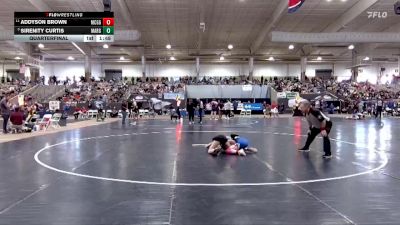 Girls 100 lbs Quarterfinal - Sirenity Curtis, Maryville High School vs Addyson Brown, McGavock High School