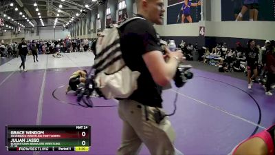 92 lbs Champ. Round 1 - Julian Jasso, Bordertown Brawlers Wrestling Club vs Grace Windom, Silverback Wrestling Fort Worth