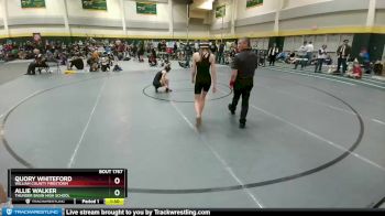 106 lbs Round 4 - Quory Whiteford, William County Firestorm vs Allie Walker, Thunder Basin High School