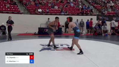 67 kg 7th Place - Daniel Zepeda, Gilroy High School Wrestling vs Christopher Martino, Idaho