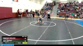 132 lbs Champ. Round 3 - Nick Weipert, Green River vs Preston Hedlund, Moorcroft