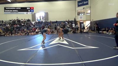 160 lbs Semifinal - Alexandra Lopez, Menlo College vs Charlize Jewell, Vanguard