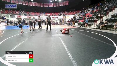 73 lbs Final - Judson Gann, Barnsdall Youth Wrestling vs Kacy Purmal, Tiger Trained Wrestling