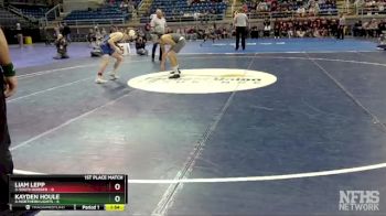 121 lbs Liam Lepp, 3-South Border vs Kayden Houle, 4-Northern Lights